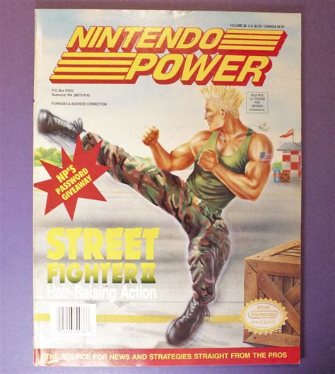 Nintendo Power Issue Street Fighter Ii Snes Guile Might Etsy