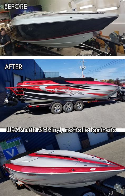 Full Wrap Boat Baja 35 5 With 3M Vinyl Mettalic Laminate Sports Car