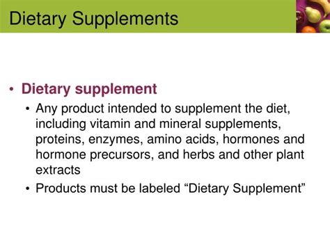 Ppt Dietary Supplements And Functional Foods Powerpoint Presentation Id 1426850