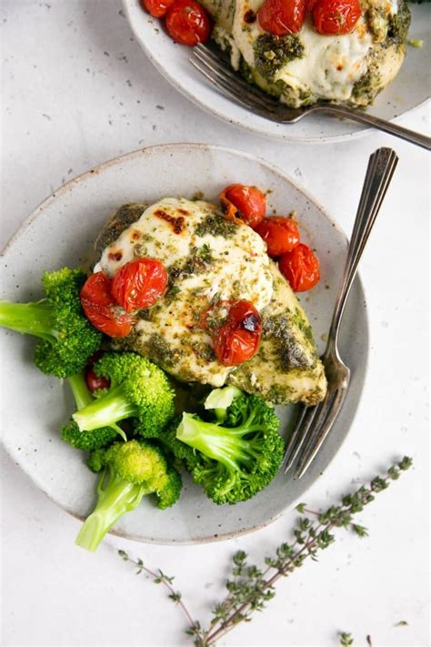 Easy Baked Pesto Mozzarella Chicken The Forked Spoon