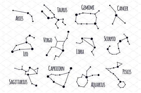 Zodiacal Constellations Astrology Illustrations ~ Creative Market