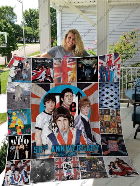 55th Anniversary 1964 2019 The Who Band Quilt Blanket Teeruto