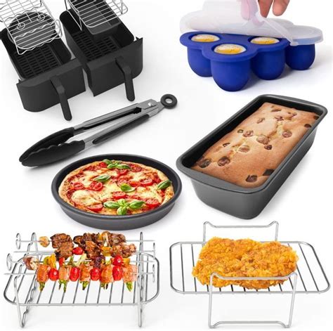 Air Fryer Accessories Pcs Set For Dual Basket Nonstick Airfryer Accessory