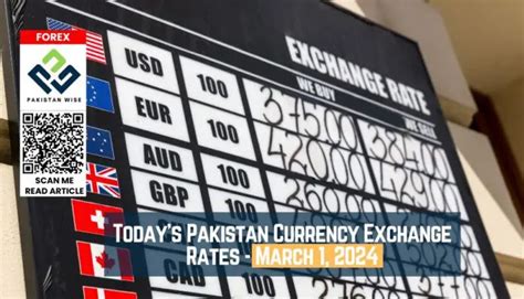 Currency Exchange Rates In Pakistan Today March1 2024 Pakistan Wise