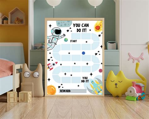 Outer Space Reward Chart Printable Astronaut Behavior Chart Daily Chore