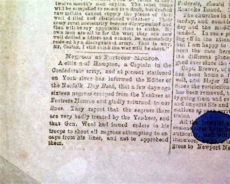 Beauregard S Official Report On The Battle Of Manassas In A Confederate Newspaper