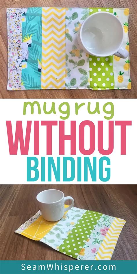 DIY Mug Rug Without Binding Free Pattern In 2024 Mug Rug Mug Rug