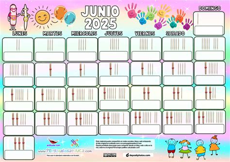 calendario matematico de palillos  junio de  actiludis