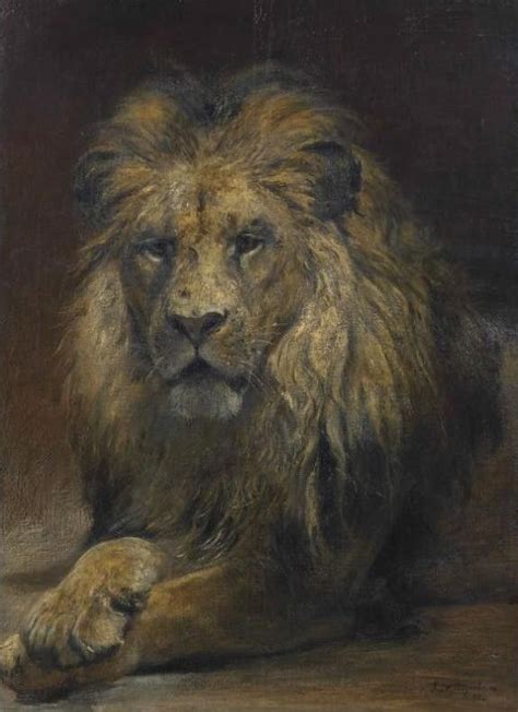 Paul Friedrich Meyerheim Lion Painting