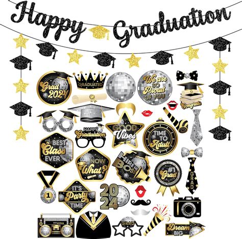 Amazon Katchon Glitter Happy Graduation Banner No Diy Pre