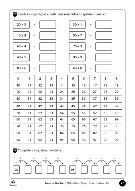Atividades De Matemática Para O 2o Ano Do Ensino Fundamental