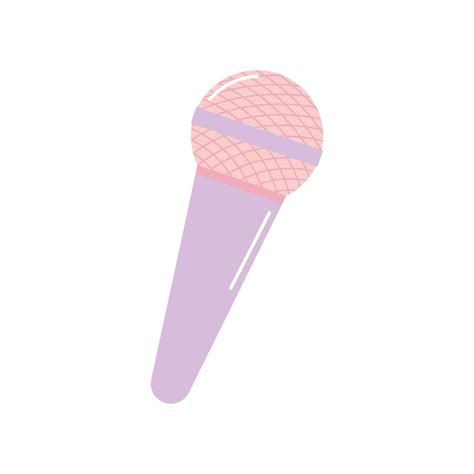 microphone   purple color  white background  vector art
