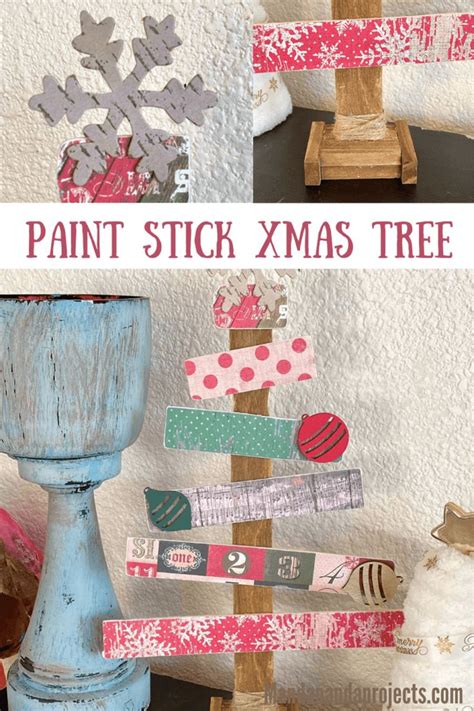 Paint Stick Christmas Tree Manda Panda Projects Stick Christmas