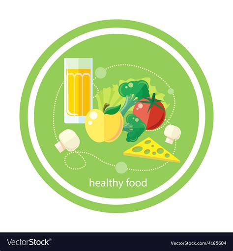 Organic Health Food Royalty Free Vector Image Vectorstock