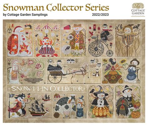 Snowman Collector Cottage Garden Samplings