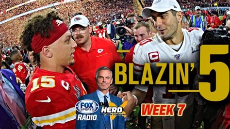 Blazing Five Colin Cowherd Gives His 5 Best Nfl Bets For Week 7 Oct 23 Rfoxsportsradio