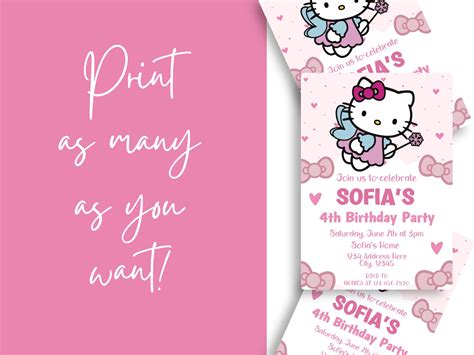 Hello Kitty Editable Birthday Invite Mama Life Printables