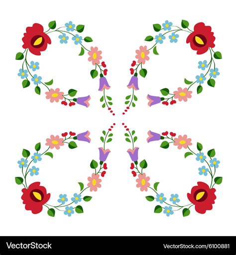 Hungarian Folk Embroidery Pattern Royalty Free Vector Image