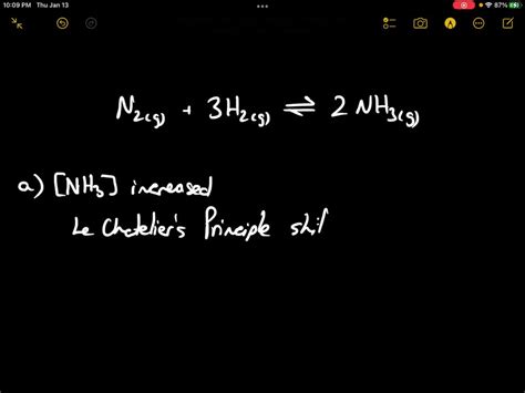 At 720 Â°c The Equilibrium Constant Kc For The Reaction N2 G 3h2