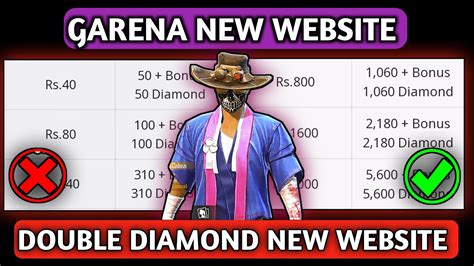 Double Diamond Top Up Website In Free Fire Garena Top Up Center