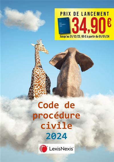 Code de procédure civile 2024 Jaquette Eléphant Girafe Dernier