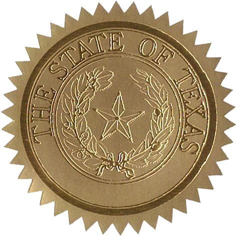 State Seals Metallic Gold