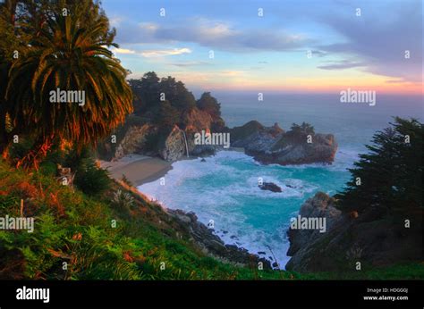 Mcway Falls In Big Sur California Stock Photo Alamy