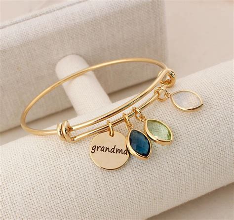 Grandma Bracelet With Birthstones Grandmothers Birthstone Etsy Godmother Jewelry Big Sister