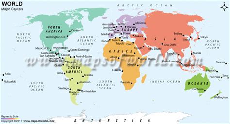 World Map With States And Capitals - Printable Map