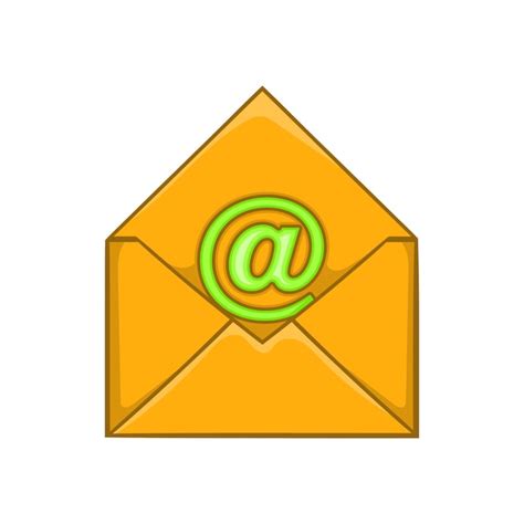 Icono De Correo Electrónico En Estilo De Dibujos Animados Aislado Sobre