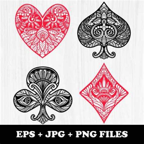 Card Suits Svg Card Suits Bundle Png Playing Card Suits Svg Etsy