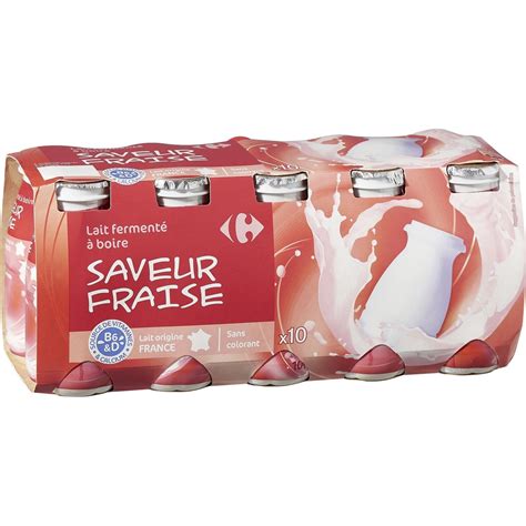 Yaourt Boire Saveur Fraise Carrefour Classic Les Bouteilles De