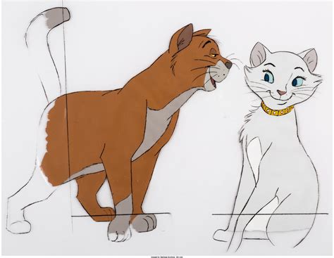 The Aristocats Thomas Omalley And Duchess Production Cel Setup Walt