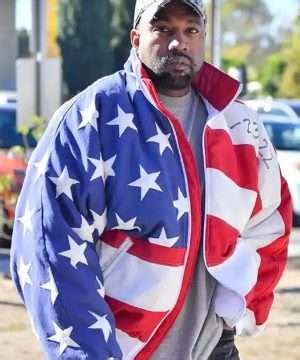 Kanye West USA Flag Bomber Jacket | Get 40% Off