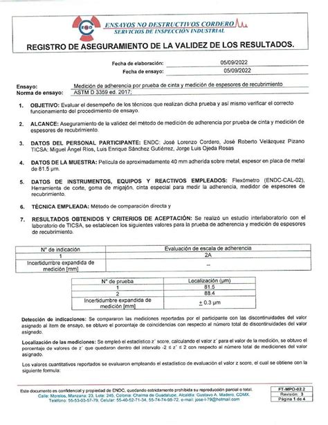 Aseguramiento DE LA Validez DE LOS Resultados EYA Principios De