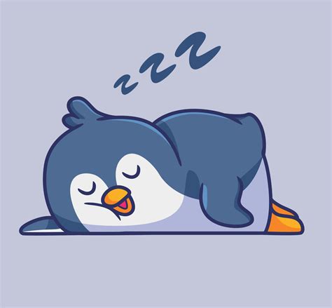 Sleeping Penguin Cartoon 12097591 Vector Art At Vecteezy