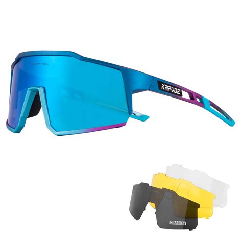 KAPVOE Rowerowe okulary UV400 Męskie okulary rowerowe do jazdy na