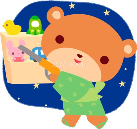 クマ夏祭りで射的かわいい動物無料イラスト72843 素材good