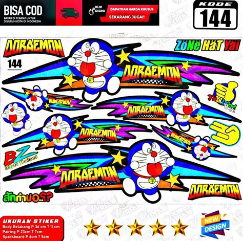 Sticker Striping Variasi Animasi Thailook Ninja Rr New Tak Ninja