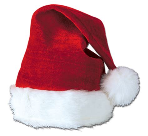 Wholesale Velvet Santa Hats Plush Trim