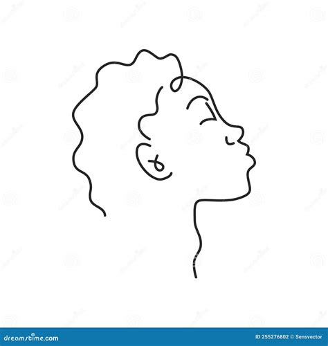 woman face doodle  abstract design trendy stock vector