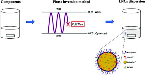 Schematic Representation Of Lipid Nanocapsules Lncs Preparation By A