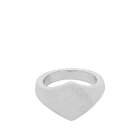 Serge Denimes Brushed Rhombus Ring Sterling Silver End Kr