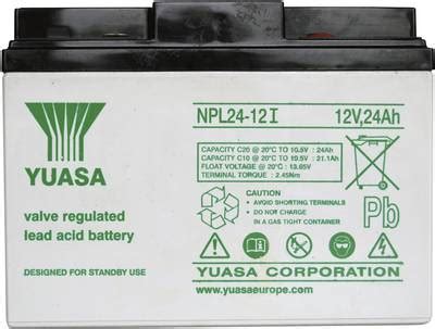 YUASA Plomb Etanche NPL24 12I 12V 24Ah Nord Ouest Batteries