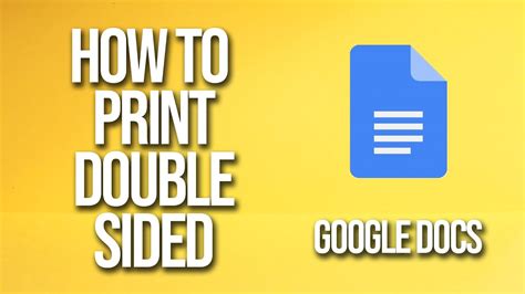 How To Print Double Sided Google Docs Tutorial Youtube