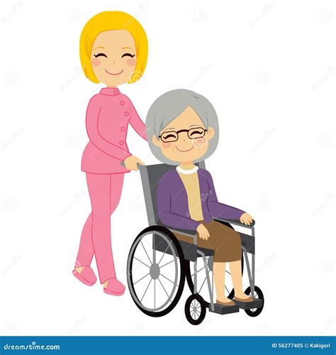 Senior Patient Woman Wheelchair Stock Vector Image 56277405