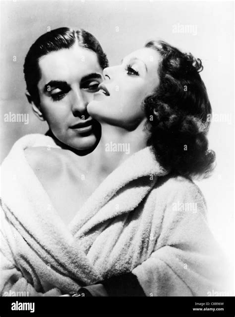 Tyrone power and loretta young love is news Black and White Stock ...