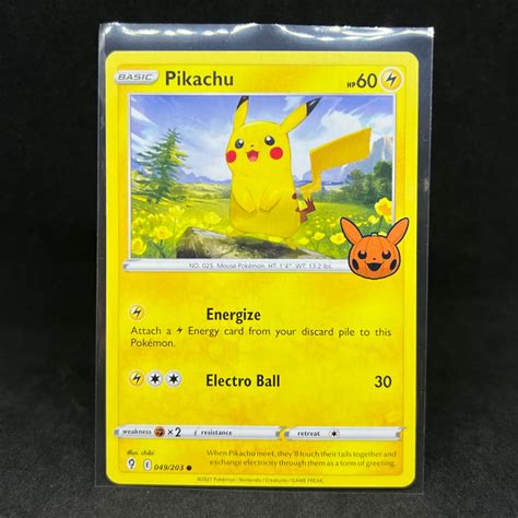 Pokemon Tcg Pikachu Stamped Card Halloween Trick Or Trade