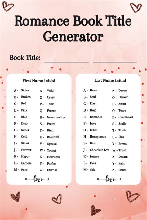 Romance Title Generator 💕 Imagine Forest