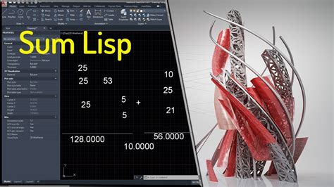 AutoCAD S Lisp Sum Numbers AutoCAD Text YouTube